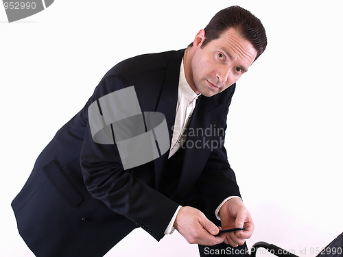 Image of Man with Cell Phone