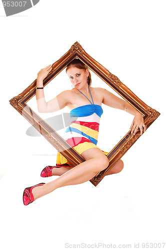 Image of Woman in picture frame.