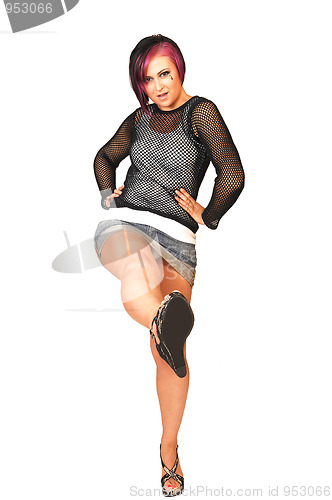 Image of Standing young woman.