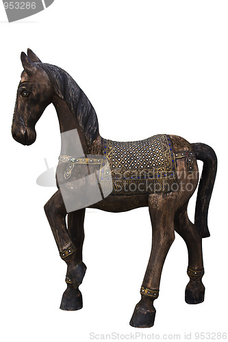 Image of colorful small wooden horse