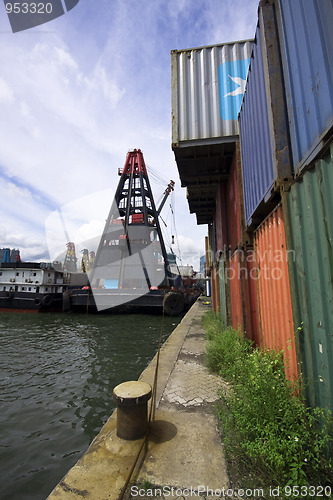 Image of container cargo operation 