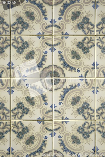 Image of Traditional Portuguese glazed tiles