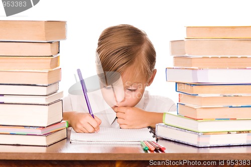 Image of Boy writing