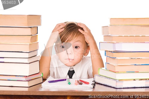 Image of Boy with books