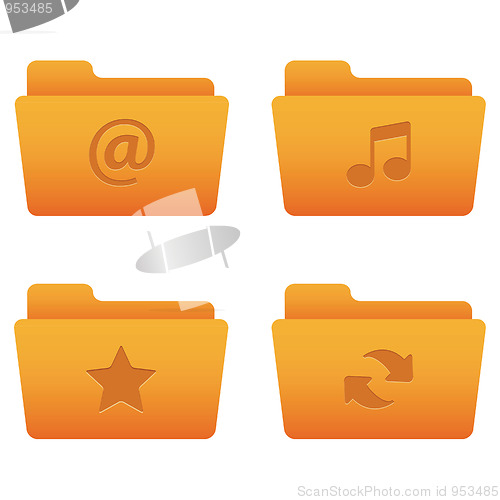 Image of Internet Icons | Orange Folders 01