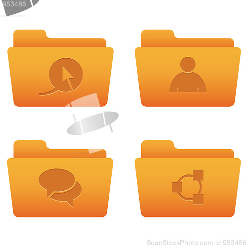 Image of Internet Icons | Orange Folders 02