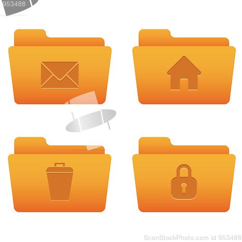 Image of Internet Icons | Orange Folders 04