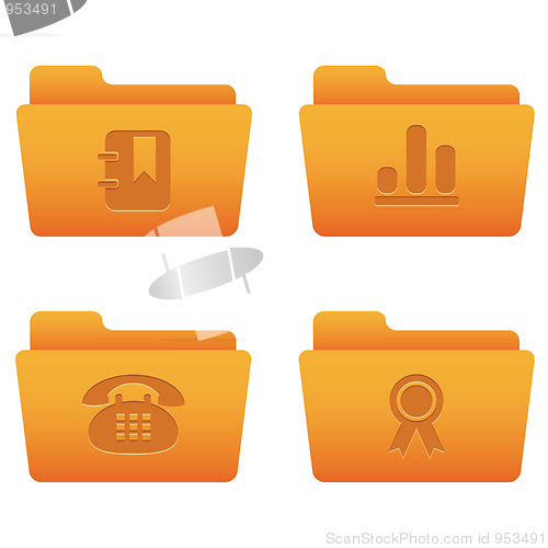 Image of Internet Icons | Orange Folders 07