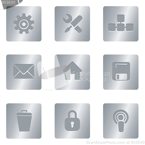 Image of Computer Icons | Silver Square 02