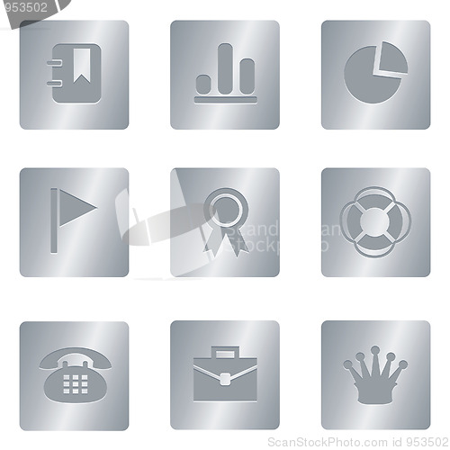 Image of Office Icons | Silver Square 04