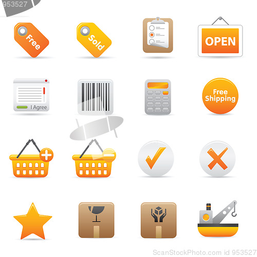 Image of Shopping Icons | Yellow 14