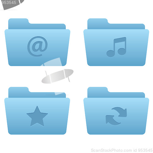 Image of Internet Icons | Light Blue Folders 01