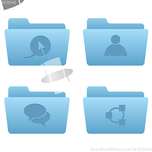 Image of Internet Icons | Light Blue Folders 02