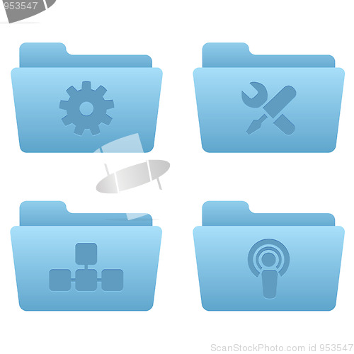 Image of Internet Icons | Light Blue Folders 03