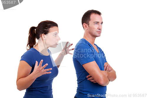 Image of woman arguing with a man