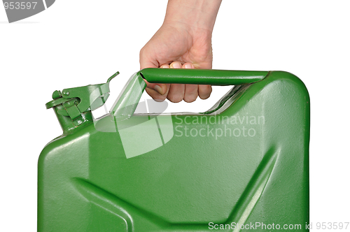 Image of Hand with Jerrycan