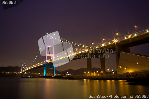 Image of Tsing Ma Bridge night view