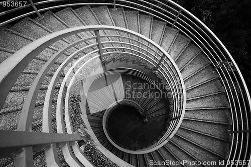 Image of spiraling stairs