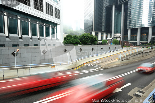 Image of taxi blur in Hong Kong