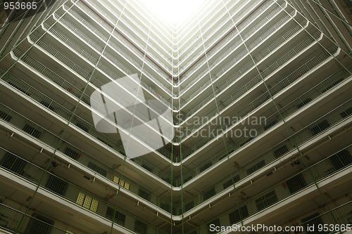 Image of Hong Kong public housing apartment block