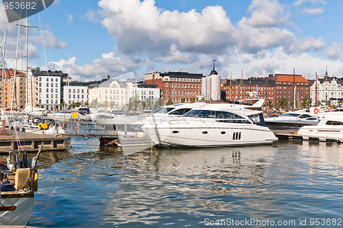 Image of Helsinki. Boats and yachts at a mooring