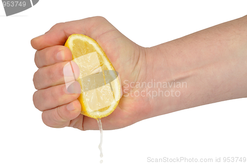 Image of Hand with Lemon