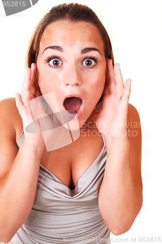 Image of Pretty girl screaming.