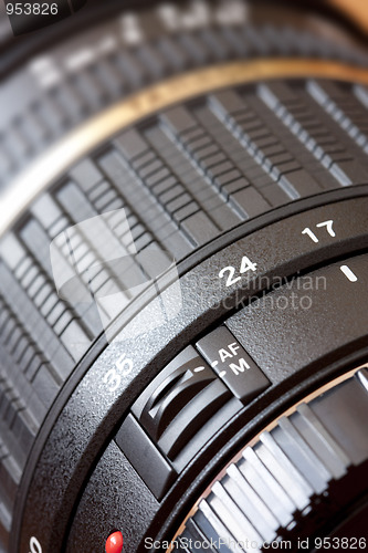 Image of scale on photographic macro lens