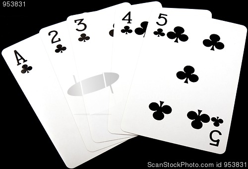 Image of Poker Hand,Straight