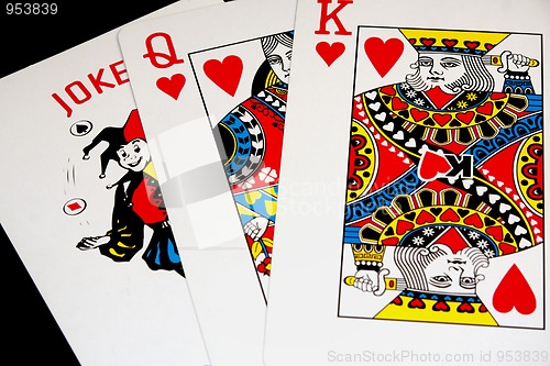 Image of king, queen, joker