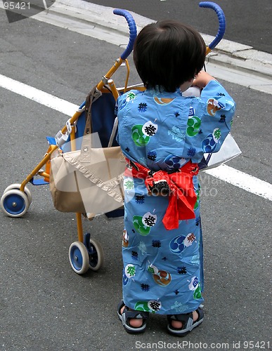 Image of Boy And Pram