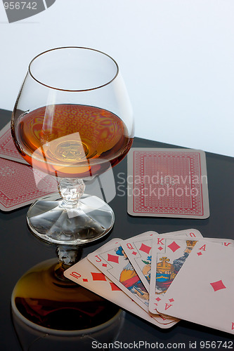 Image of brandy and cards