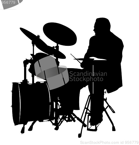 Image of drummer silhouette