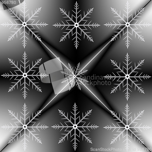 Image of Beautiful snowflakes background