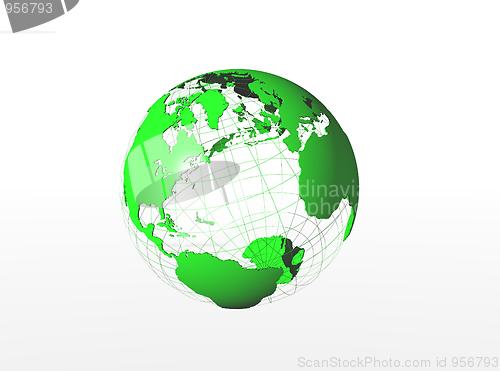 Image of Green earth globe icon