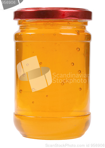 Image of The only closed glass jar with honey