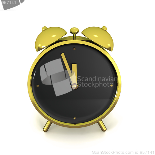 Image of Golden alarm clock