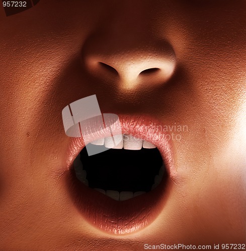 Image of Close Up Of Shouting Mouth