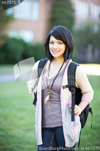 Image of Mixed race college student