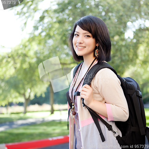 Image of Mixed race college student