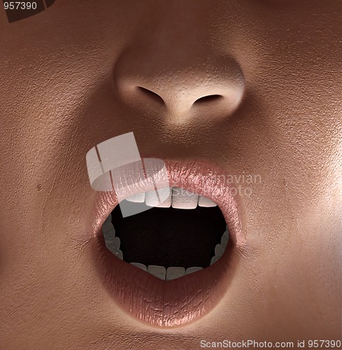 Image of Close Up Of Shouting Mouth