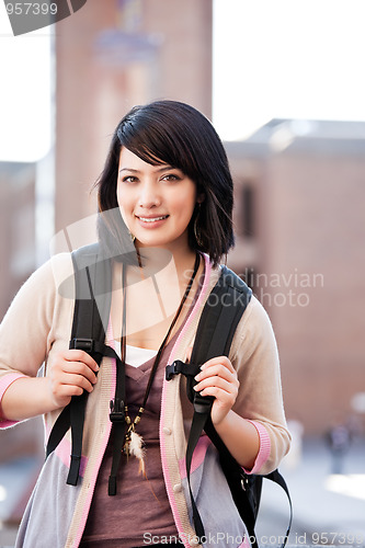 Image of Mixed race college student