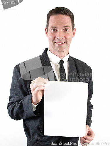 Image of Man Holding Sign