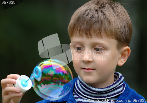 Image of The boy and the bubble