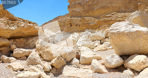 Image of White stones Makhtesh Ramon