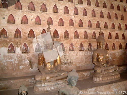 Image of Buddha images in Laos