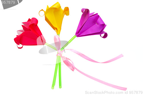 Image of Bouquet of paper flowers