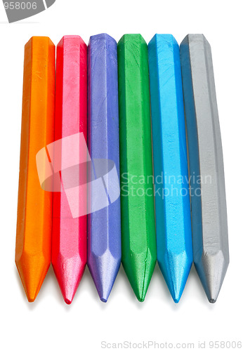 Image of Pearl wax crayons.