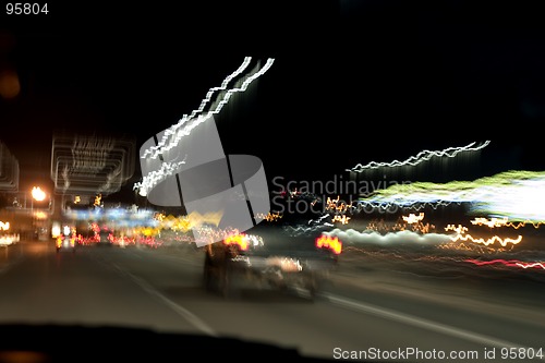 Image of Night Lights at the Airport with the Terminal Sign