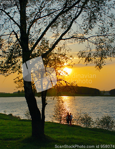 Image of Sunset on the lake